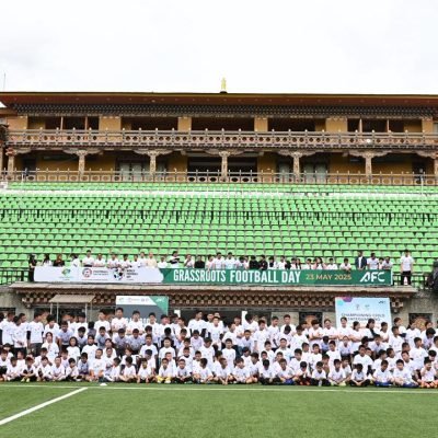 Celebrating AFC Grassroots Day at Changlimithang Stadium
